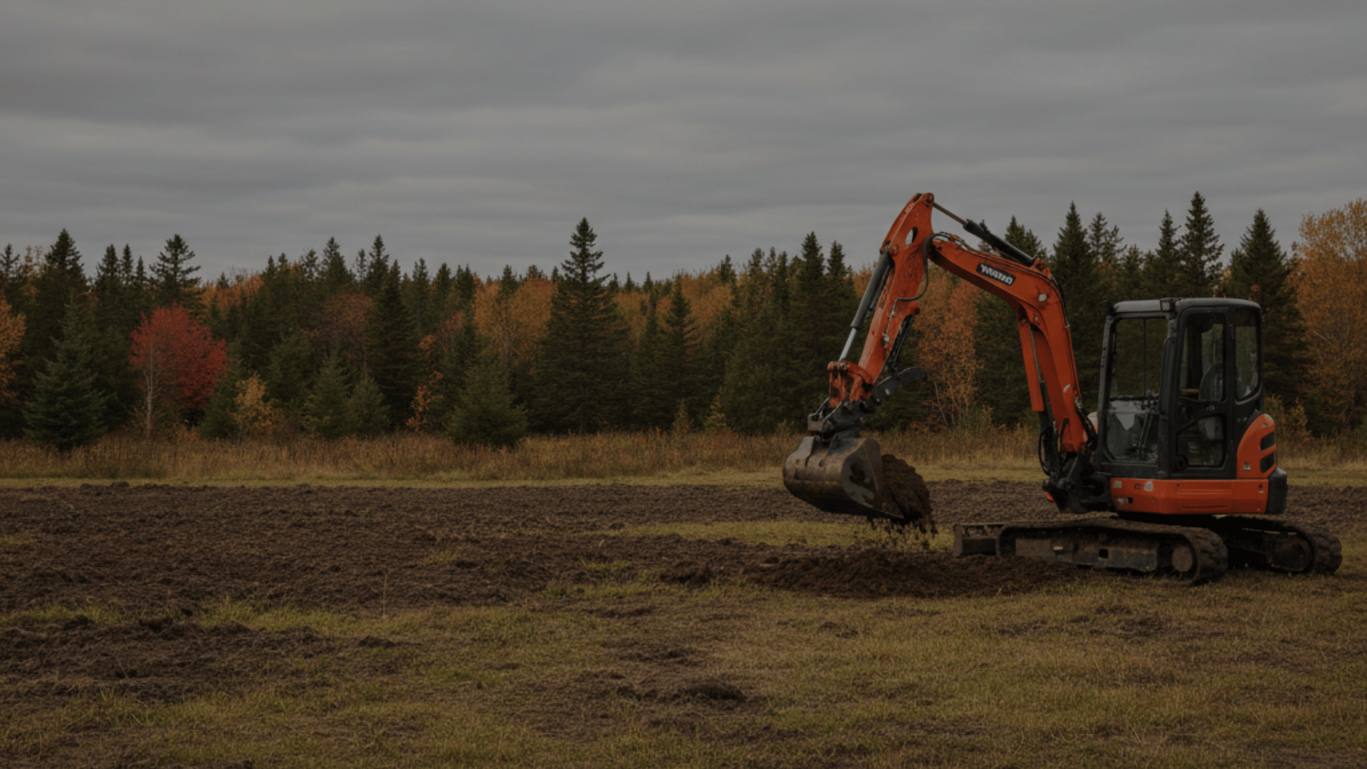Excavation equipment at work in Nova Scotia